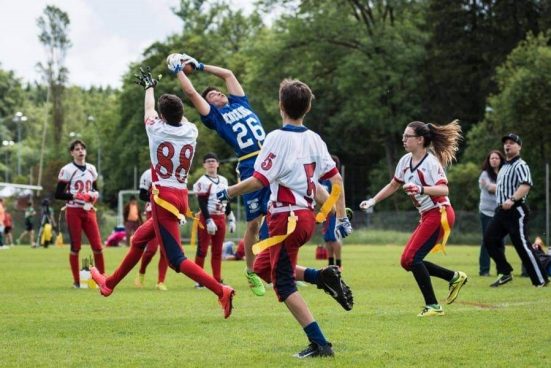 Junior/innen im American Football Spiel; Foto:  Schweizerischer American Football Verband